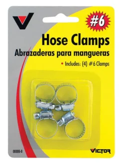 Victor 1/4 in to 7/8 in. SAE 4' SAE 6 Silver Hose Clamp Stainless Steel Band