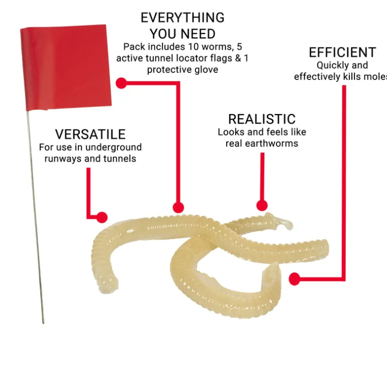 Victor Bait Worms For Gophers and Moles 10 pk