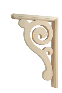 Waddell 12 in. H X 8 in. L Prefinished Brown Hardwood Decorative Bracket