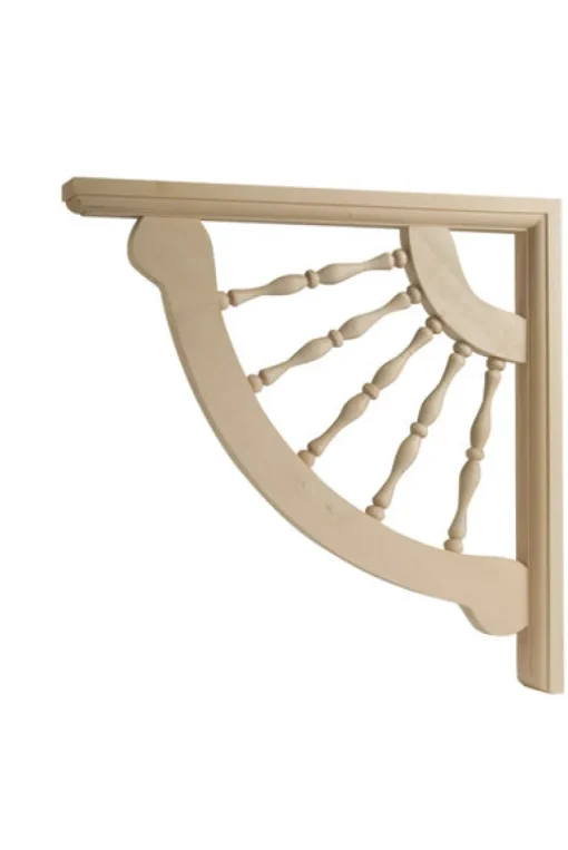 Waddell 12 in. H X 12 in. L Prefinished Black Hardwood Decorative Bracket