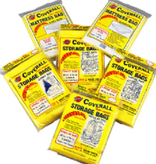 Warp's 3 mm. Thick Plastic Yellow Large Storage Bag 72 H x 40 W in.