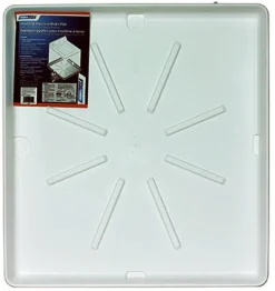 Washing Machine Pan, White Polypropylene, 30 x 32-In.