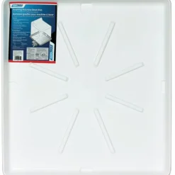 Washing Machine Pan, White Polypropylene, 30 x 32-In.