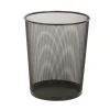 WASTEBSKT METAL BLK 14"H