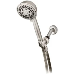 Waterpik PowerPluse Massage Brushed Nickel 7 settings Handheld Showerhead 1.8 gpm