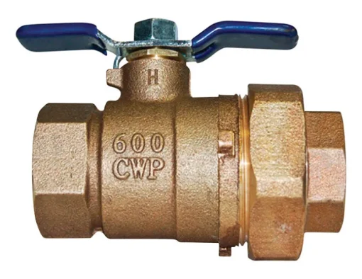 Watts 1 in. Brass FIP Union Ball Valve Full Port Lever
