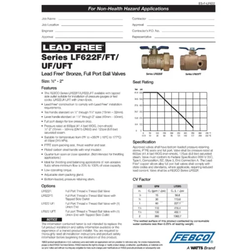 Watts 1 in. Brass FIP Union Ball Valve Full Port Lever