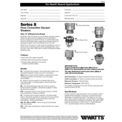 Watts 3/4 in. MNPT Brass Vacuum Breaker 3/4 in. FNPT 1 pk