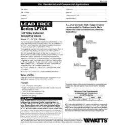 Watts 3/4 in. Sweat in. X 3/4 in. Sweat Brass Tempering Valve