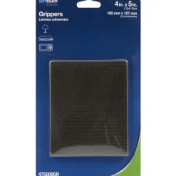 Waxman Consumer Group Black Self-Stick Gripper Pads 4 in. x 5 in.