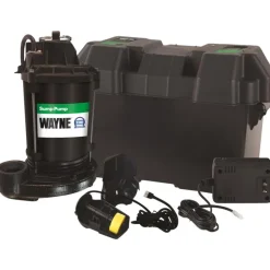 Wayne 1/2 HP 2,500 gph Cast Iron Reed Switch Battery Submersible Backup Sump Pump