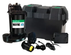 Wayne 1/2 HP 2,500 gph Cast Iron Reed Switch Battery Submersible Backup Sump Pump