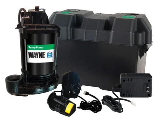 Wayne 1/2 HP 2,500 gph Cast Iron Reed Switch Battery Submersible Backup Sump Pump