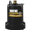 Wayne 1/4 HP 1050 gph Thermoplastic Switchless Switch Bottom AC Submersible Utility Pump