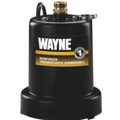 Wayne 1/4 HP 1050 gph Thermoplastic Switchless Switch Bottom AC Submersible Utility Pump