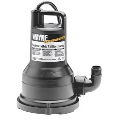 Wayne 1/3 HP 2600 gph Thermoplastic Switchless Switch Bottom AC Submersible Multi-Use Pump