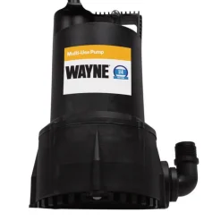Wayne 1/4 HP 3000 gph Thermoplastic Electronic Switch Bottom AC Utility Pump