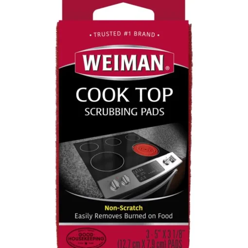 Weiman No Scent Cooktop Scrubbing Pads 3 ct Sponge (Pack of 6)
