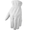 Wells Lamont L Goatskin Leather Driver Pearl Gray Gloves