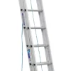 Werner 28 ft. H Aluminum Extension Ladder Type I 250 lb. capacity