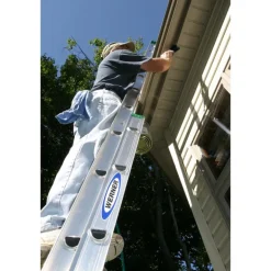 Werner 32 ft. H Aluminum Extension Ladder Type II 225 lb. capacity