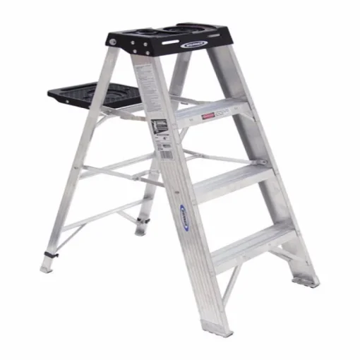 Werner 4 ft. H Aluminum Step Ladder Type IA 300 lb. capacity