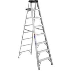 Werner 8 ft. H Aluminum Step Ladder Type IA 300 lb. capacity