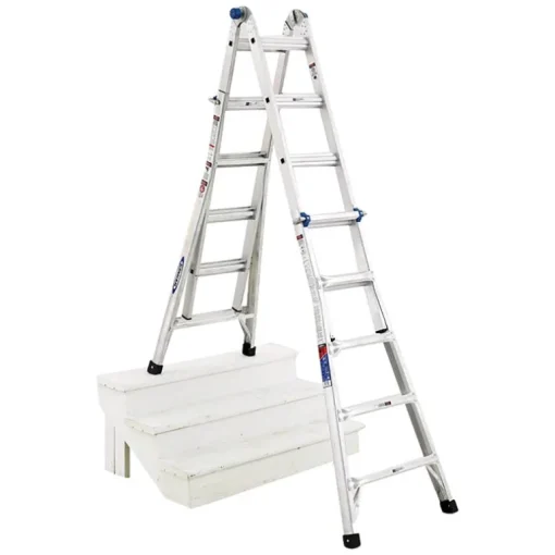 Werner 22 ft. H Aluminum Yes Multi-Position Ladder Type IA 300 lb. capacity