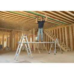 Werner 22 ft. H Aluminum Yes Multi-Position Ladder Type IA 300 lb. capacity