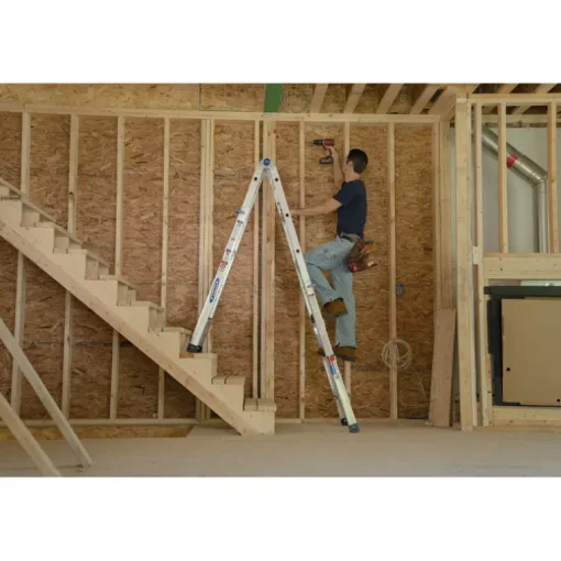 Werner 22 ft. H Aluminum Yes Multi-Position Ladder Type IA 300 lb. capacity