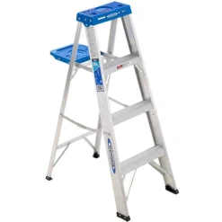 Werner 250 lbs. Capacity Aluminum Single-Sided Type I Step Ladder 4 H ft.