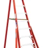Werner Fiberglass Tripod Stepladder Aluminum 12 ' Type Ia 300 Lb Heavy Duty Non-Conduct