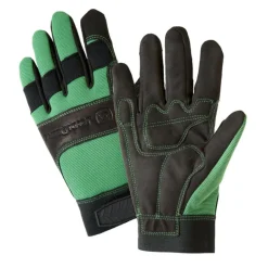 West Chester John Deere Leather/Spandex Hi-Dexterity Work Gloves Black/Green L 1 pair