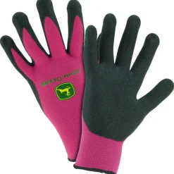 West Chester John Deere Women's Nitrile Coated Foam Palm Dipped Gloves Black/Pink L 1 pair (Pack of 3)