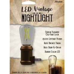 Westek Automatic Plug-in Vintage Edison LED Night Light