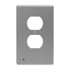 Westek LumiCover Satin Nickel 1 gang Plastic Duplex Nightlight Wall Plate 1 pk