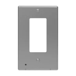 Westek LumiCover Satin Nickel 1 gang Plastic Rocker Nightlight Wall Plate 1 pk