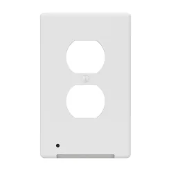 Westek LumiCover White 1 gang Plastic Duplex Nightlight Wall Plate 1 pk