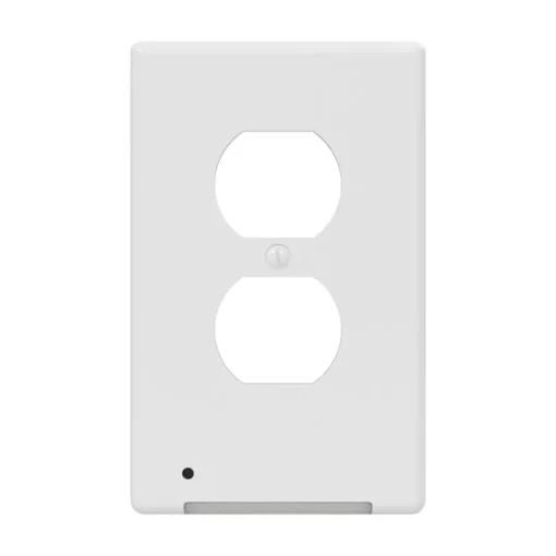 Westek LumiCover White 1 gang Plastic Duplex Nightlight Wall Plate 1 pk