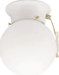 Westinghouse 7.25 in. H X 6 in. W X 6 in. L White Ceiling Fixture