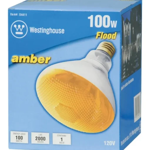 Westinghouse 100 W E26 Reflector Incandescent Bulb E26 (Medium) Amber 1 pk