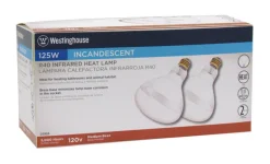 Westinghouse 125 W R40 Heat Lamp Incandescent Light Bulb Medium Base Clear 2 pk