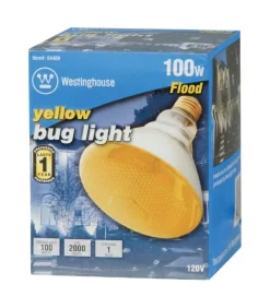 Westinghouse Bug Light 100 W E26 Floodlight Incandescent Bulb E26 (Medium) Yellow 1 pk