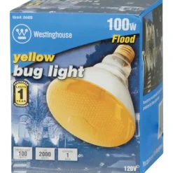 Westinghouse Bug Light 100 W E26 Floodlight Incandescent Bulb E26 (Medium) Yellow 1 pk