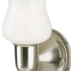 Westinghouse 1-Light Brushed Nickel White Wall Sconce