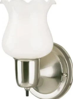 Westinghouse 1-Light Brushed Nickel White Wall Sconce
