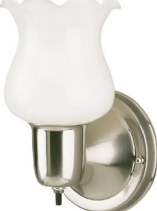 Westinghouse 1-Light Brushed Nickel White Wall Sconce