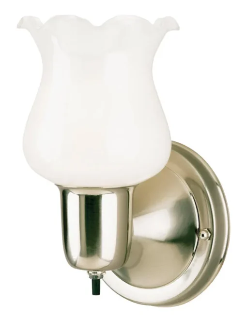 Westinghouse 1-Light Brushed Nickel White Wall Sconce
