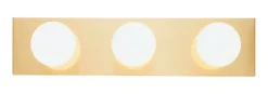 Westinghouse Polished Brass Gold 3 lights Incandescent Bathroom Bar Fixture Wall Mount