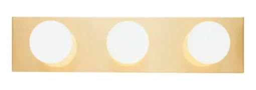 Westinghouse Polished Brass Gold 3 lights Incandescent Bathroom Bar Fixture Wall Mount
